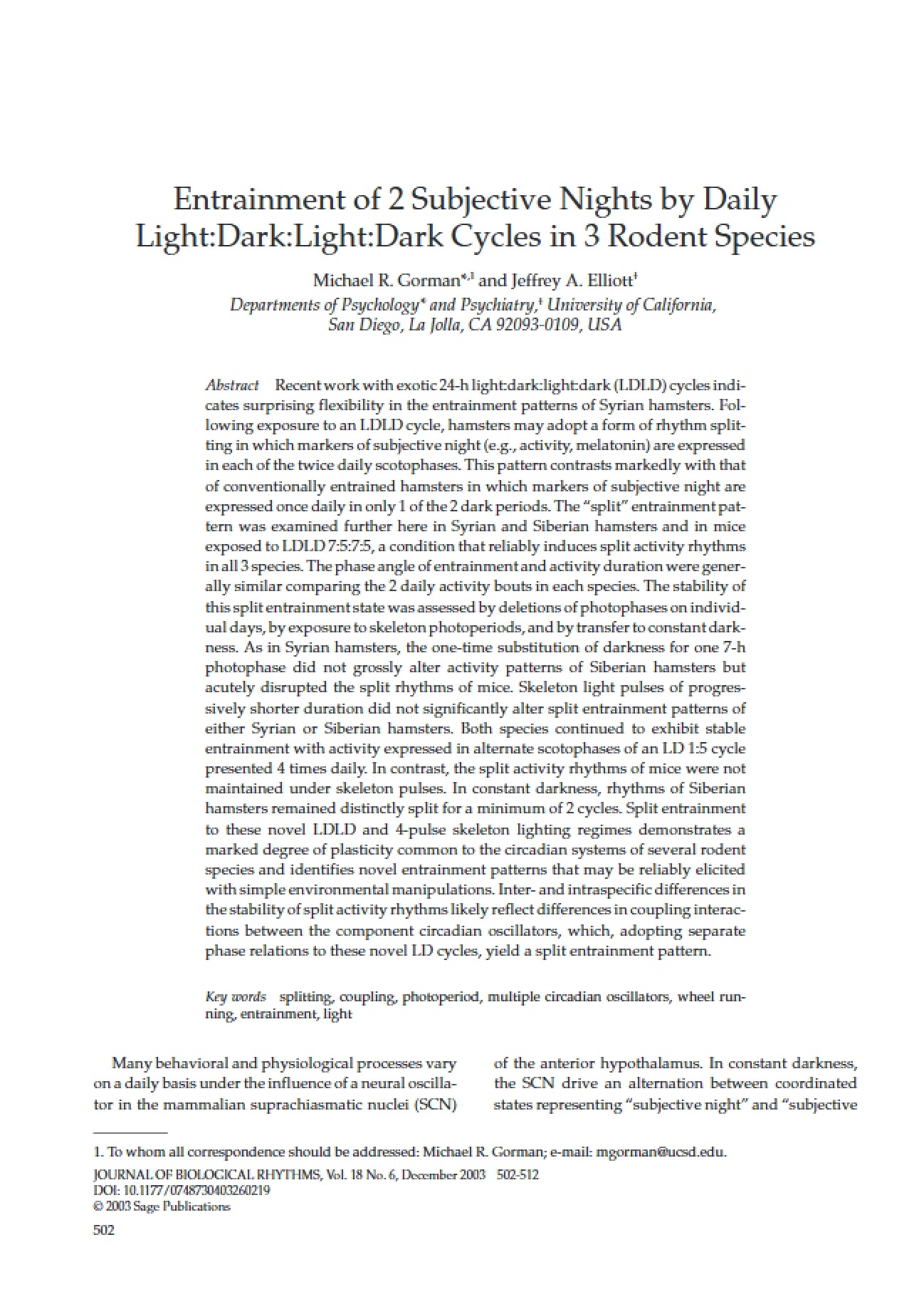 Circadian Synchronization in Subjective Time