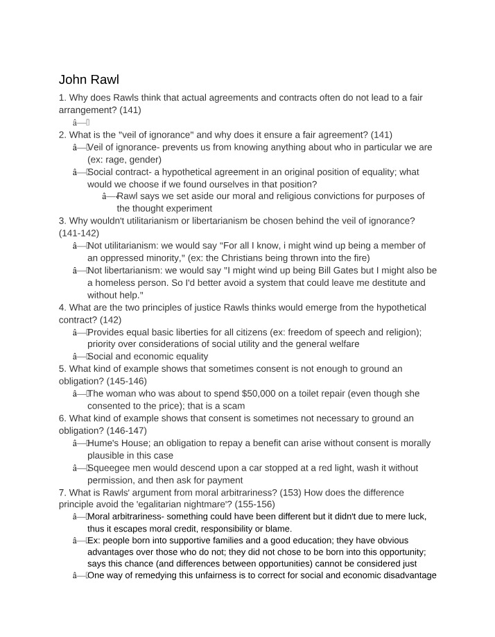 Why Agreements and Contracts Fail - Rawls' and Aristotle's Philosophy
