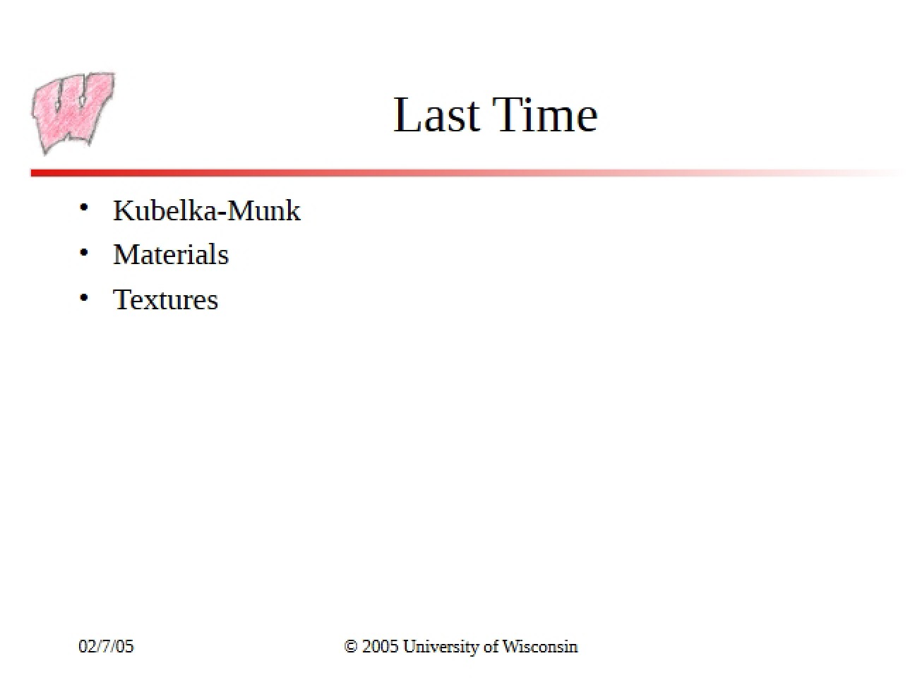 Notes for CS 779