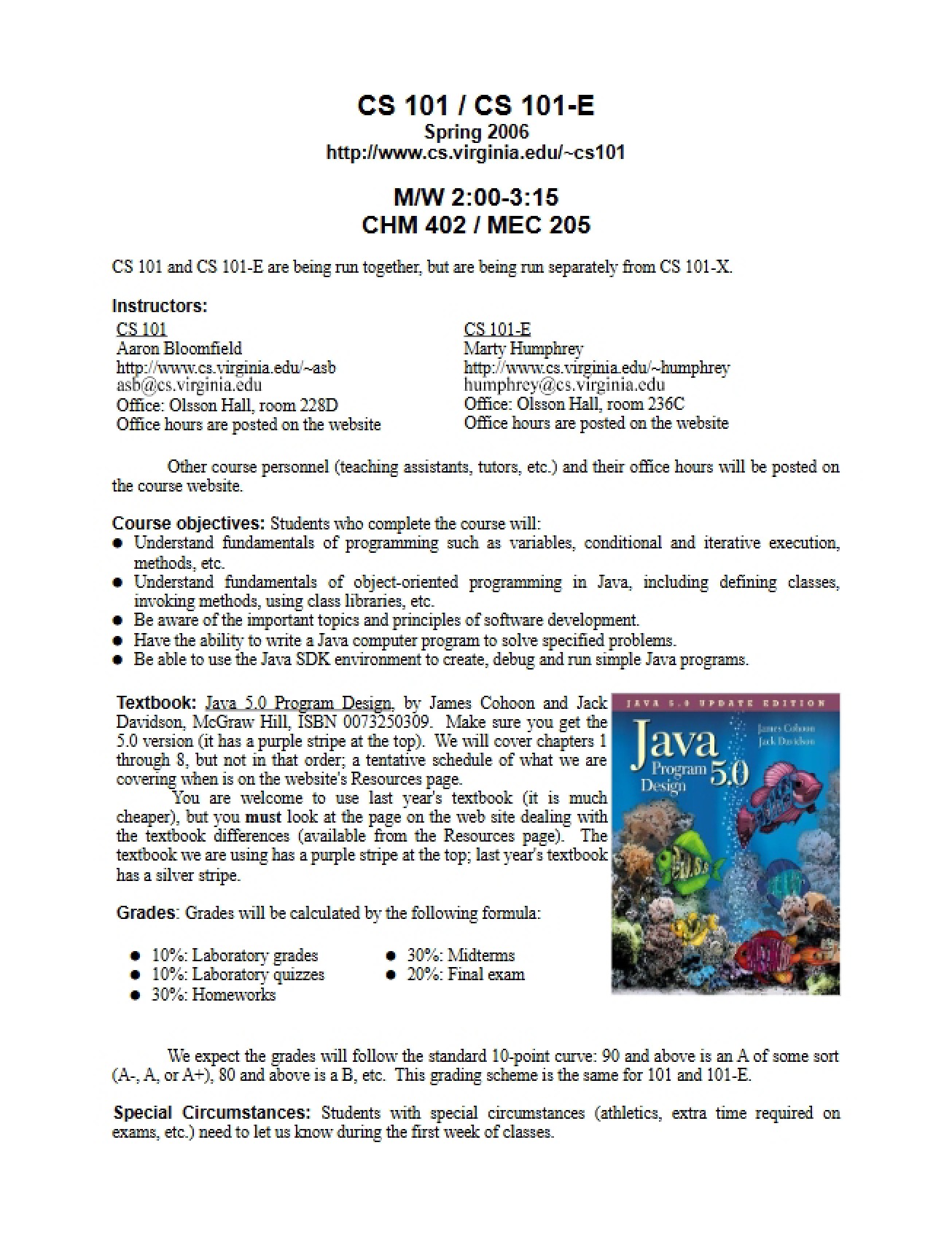 Class Policy Document