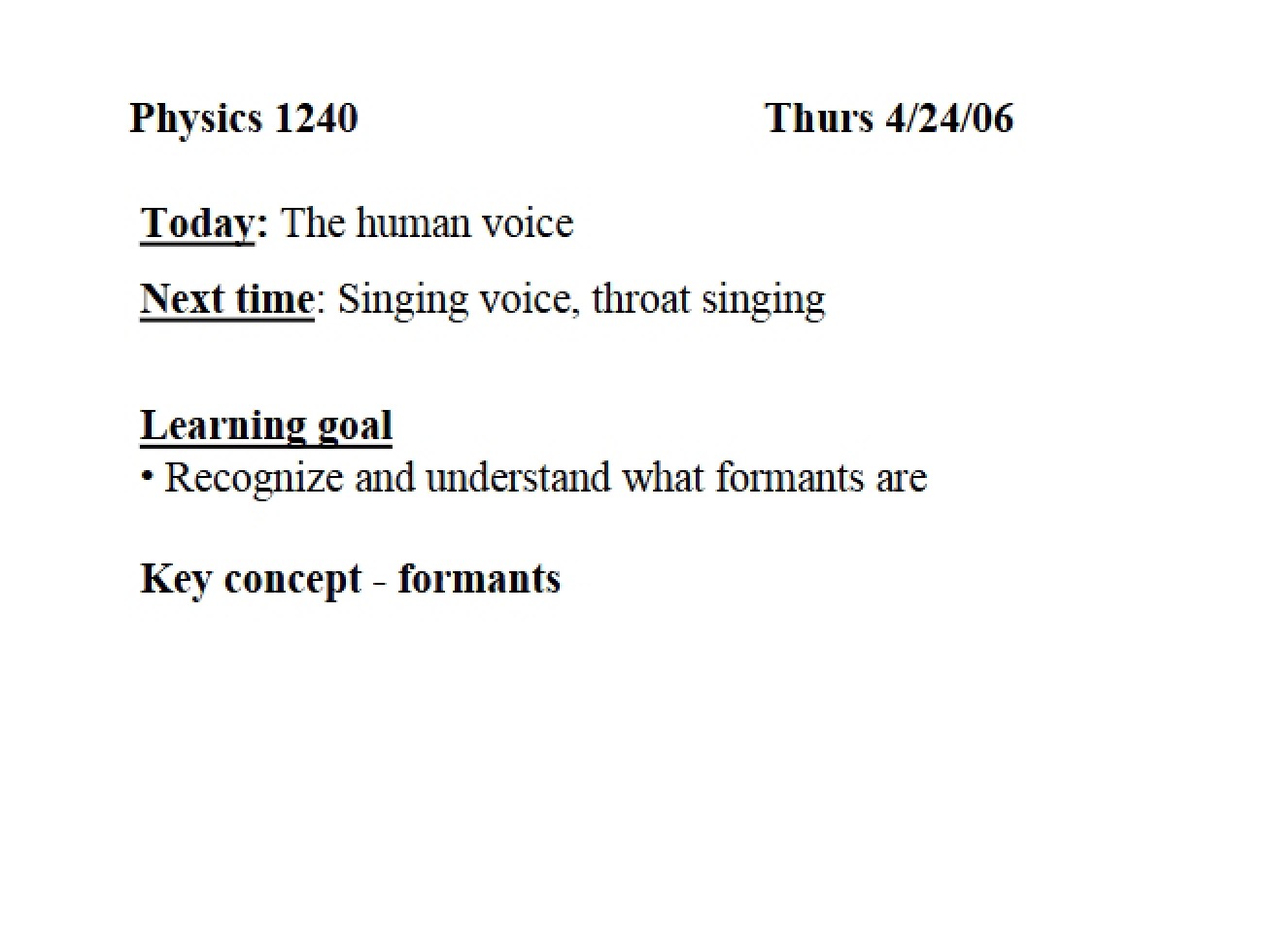 Human Voice