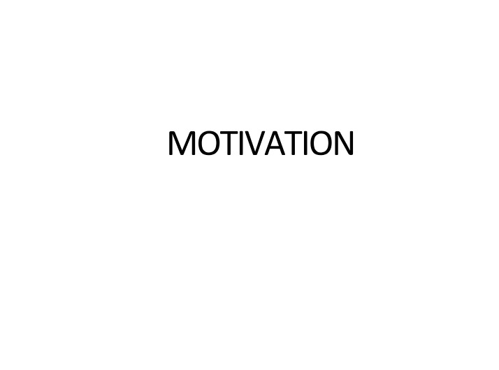 Lecture Notes on Motivation