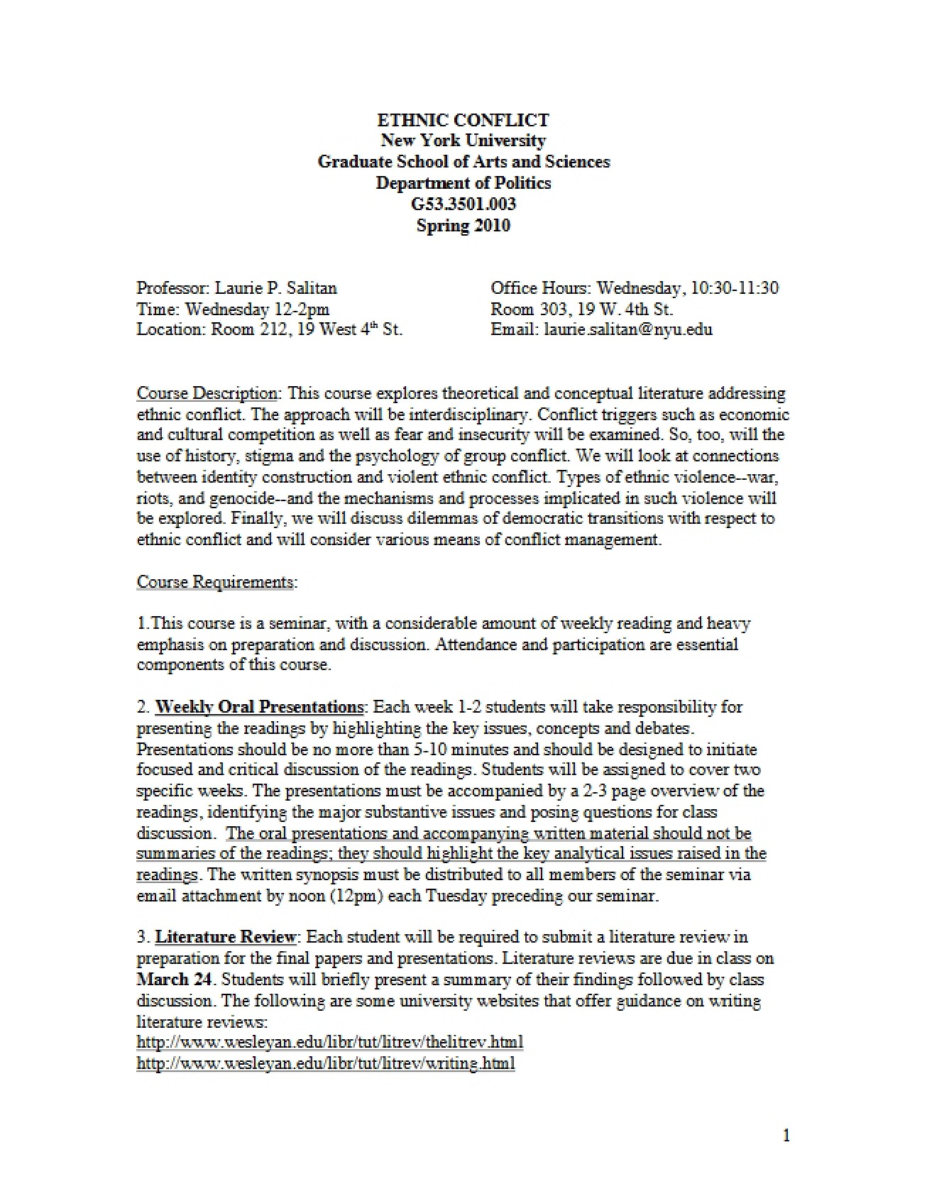 Comparative Politics and CIS Government Syllabus
