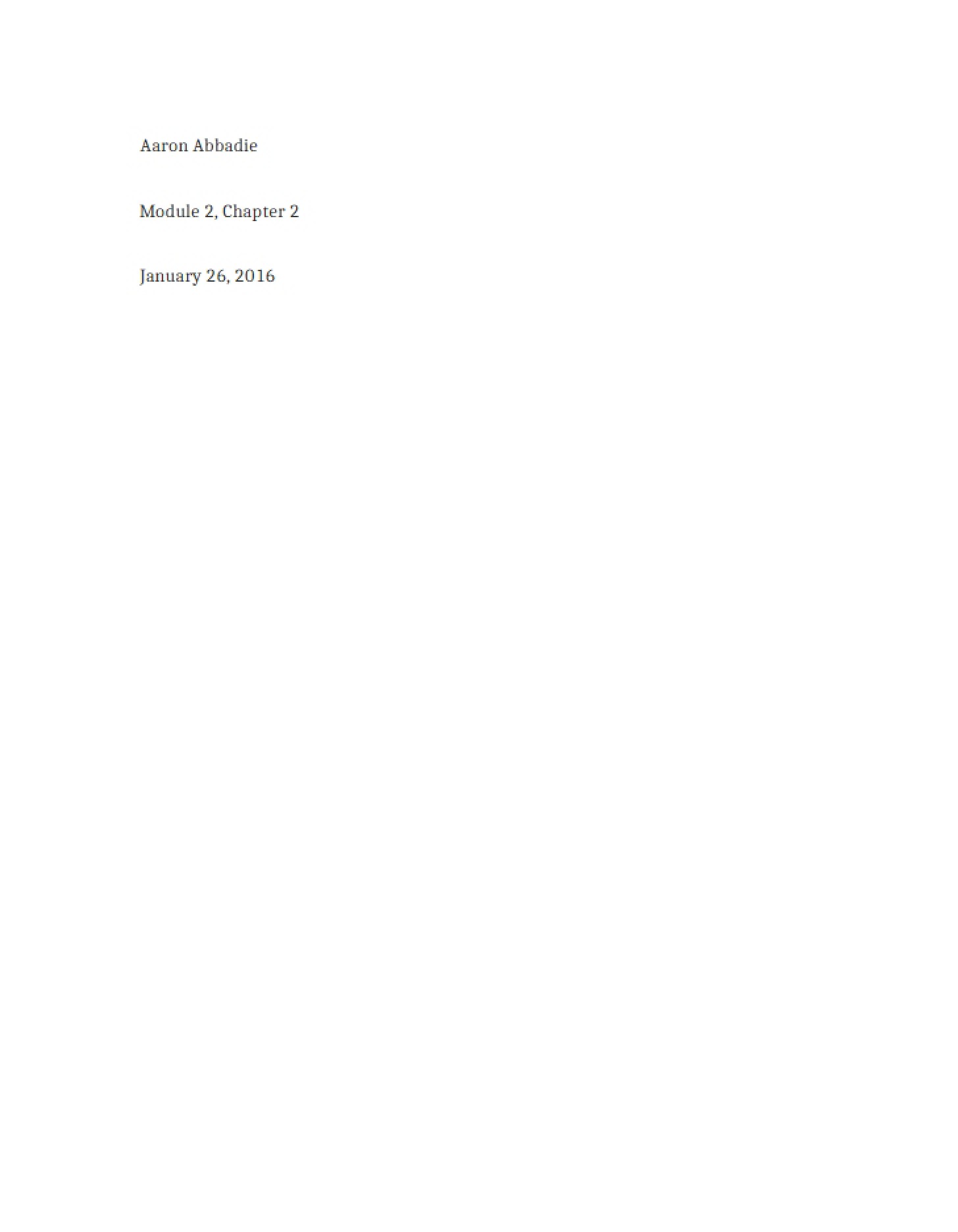 Module 2 (Course 3205)