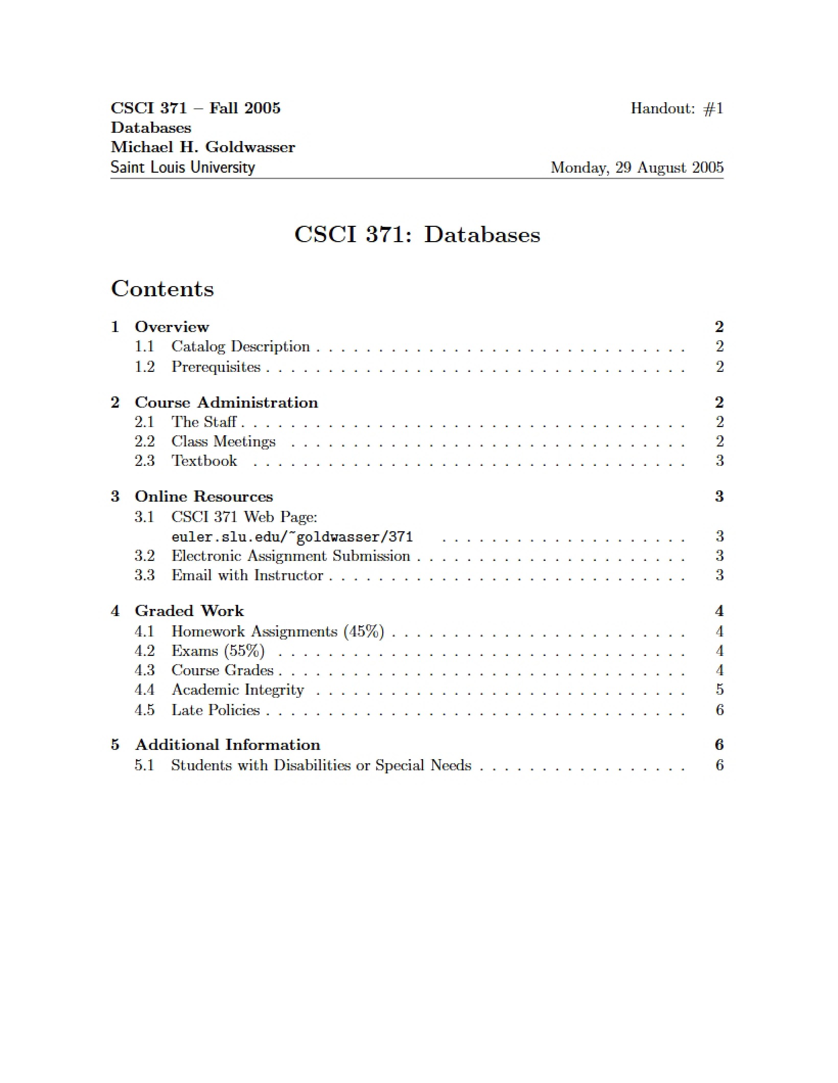 Databases Overview