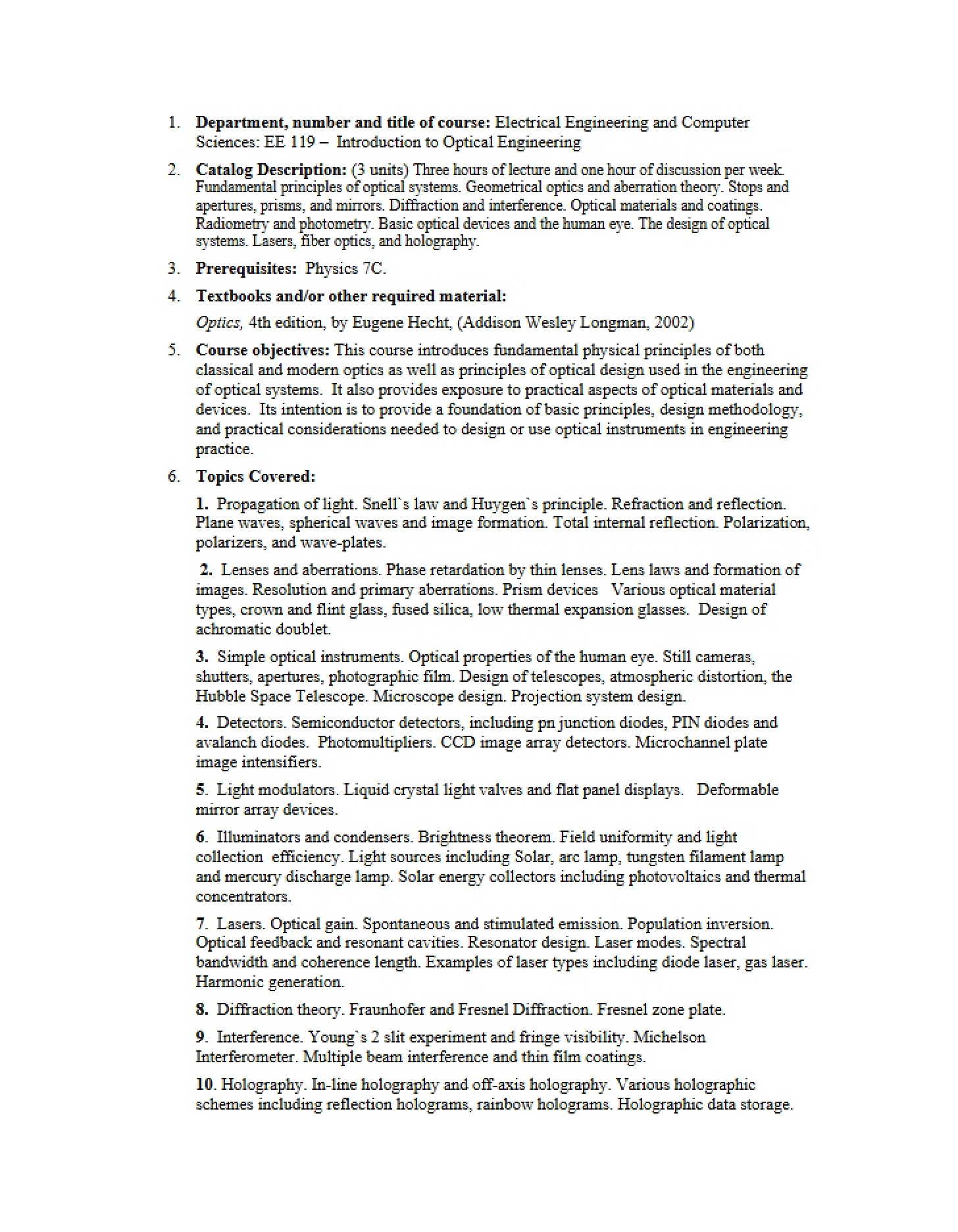 Course Description Expanded