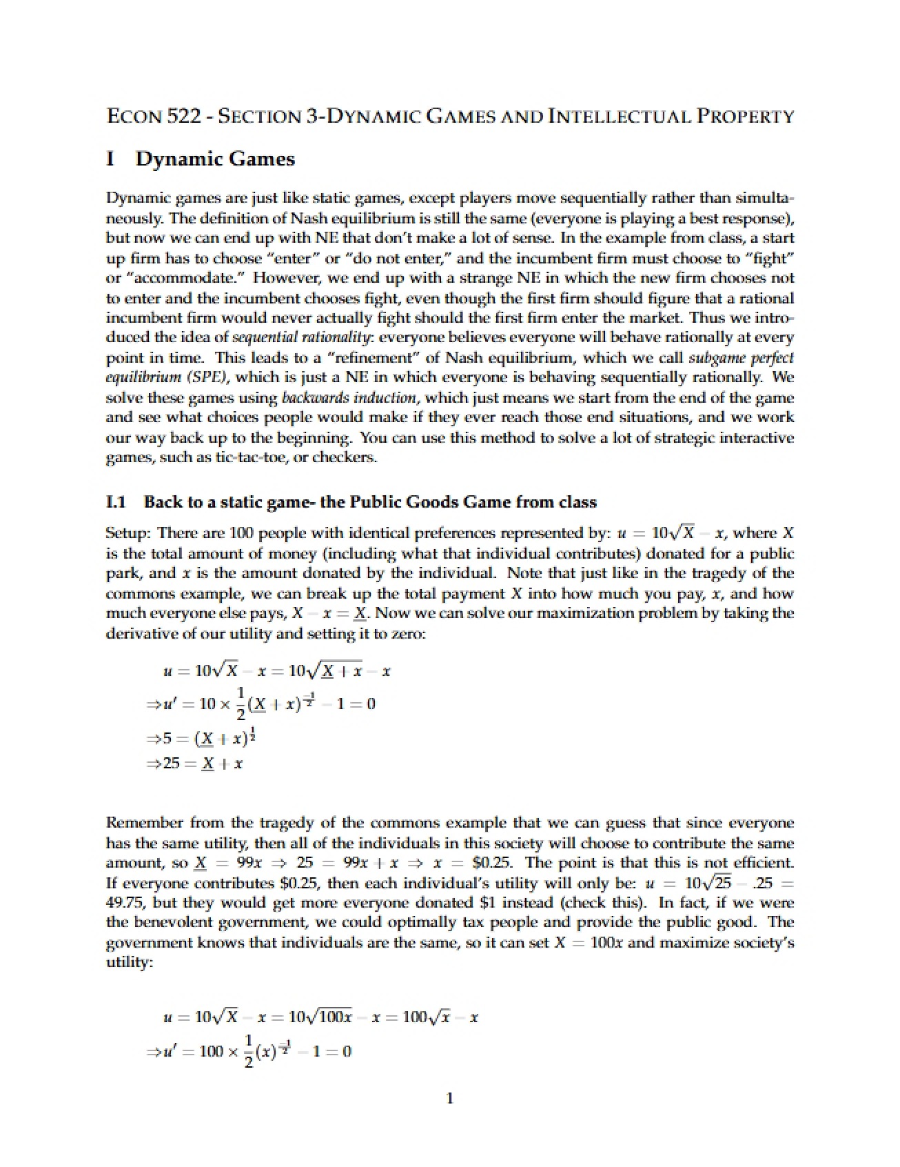 Econ 522 Course Overview