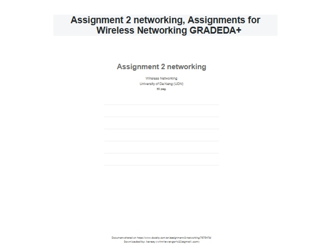 Second Assignment