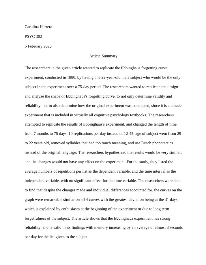 Article 1 Summary