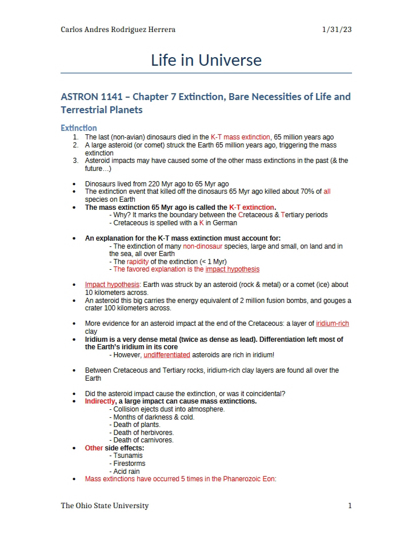 Extinction Events Chapter 7