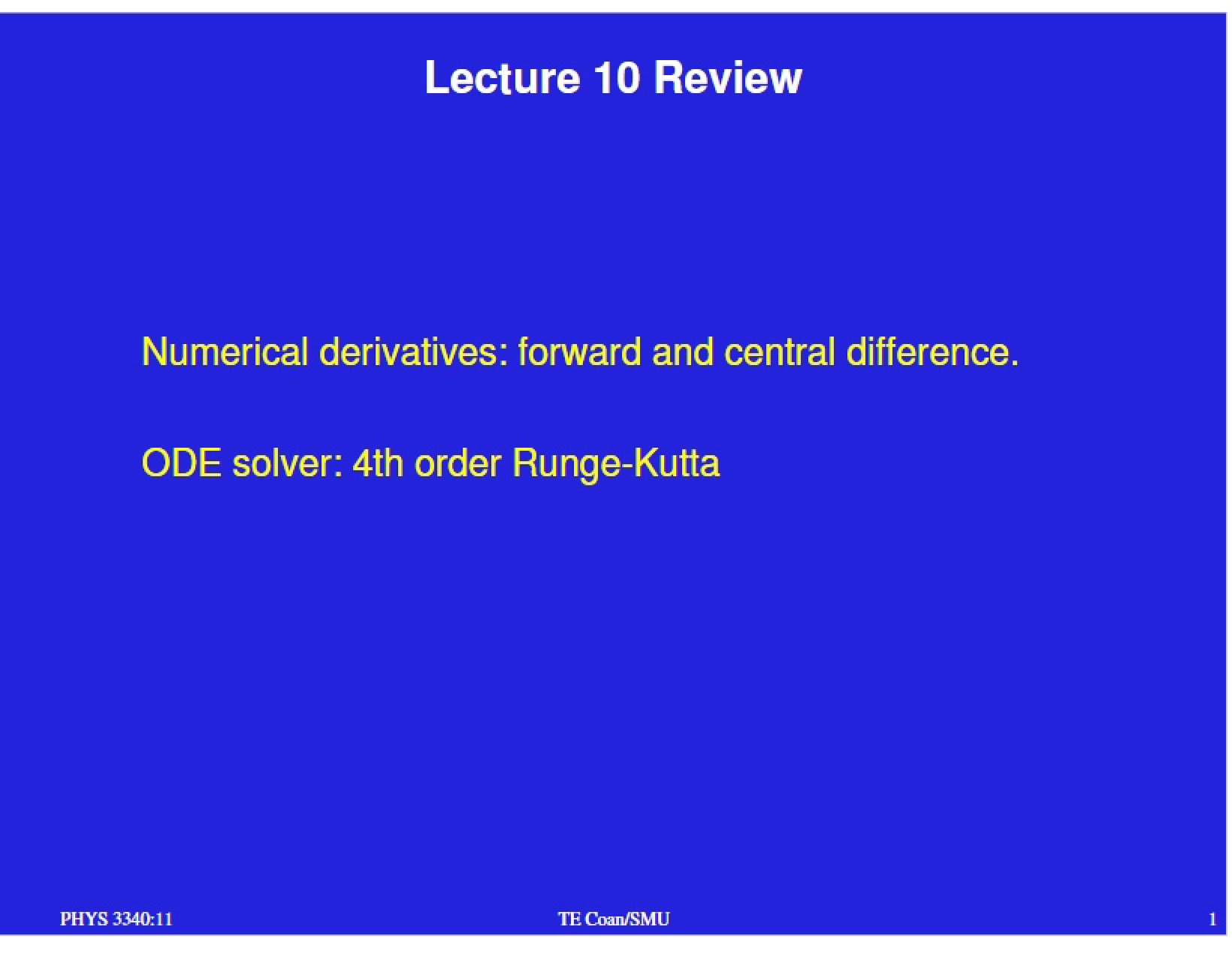 Course Notes PHYS 3340
