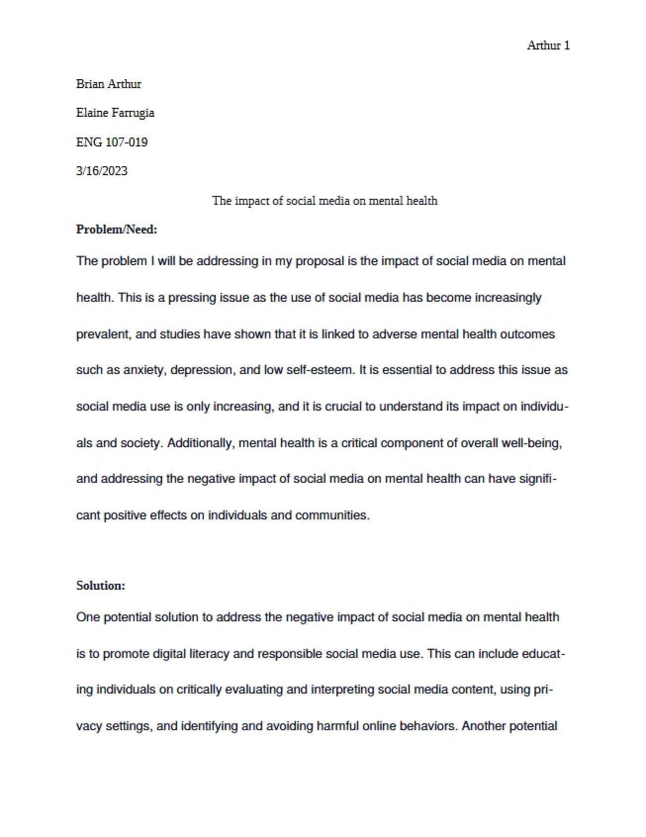 Mental Health Impact of Social Media