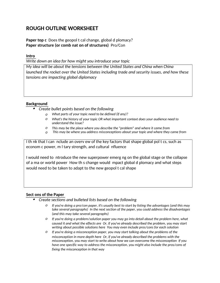 Geopolitical Change and Global Diplomacy - Pros and Cons