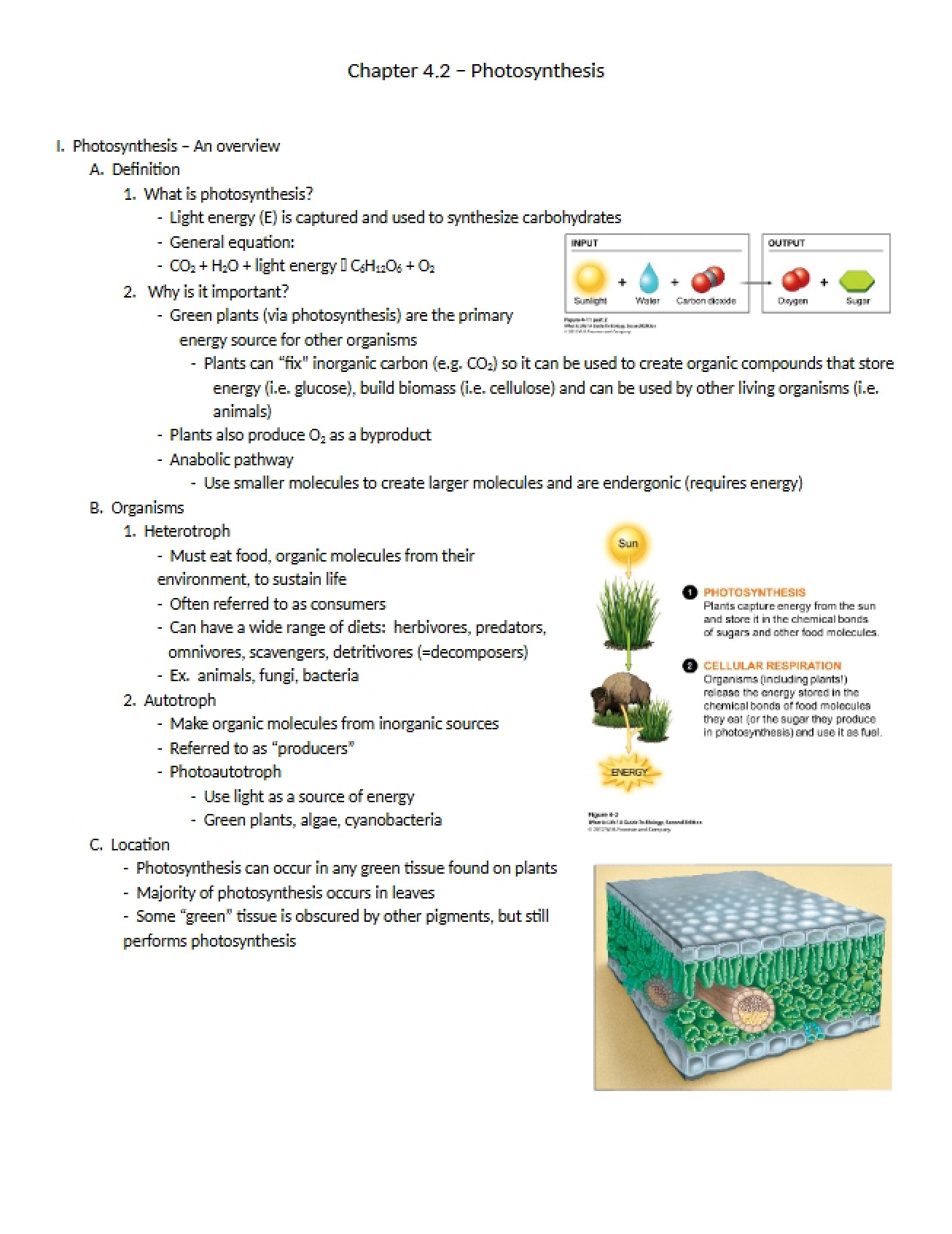 Outline for Section 4.2