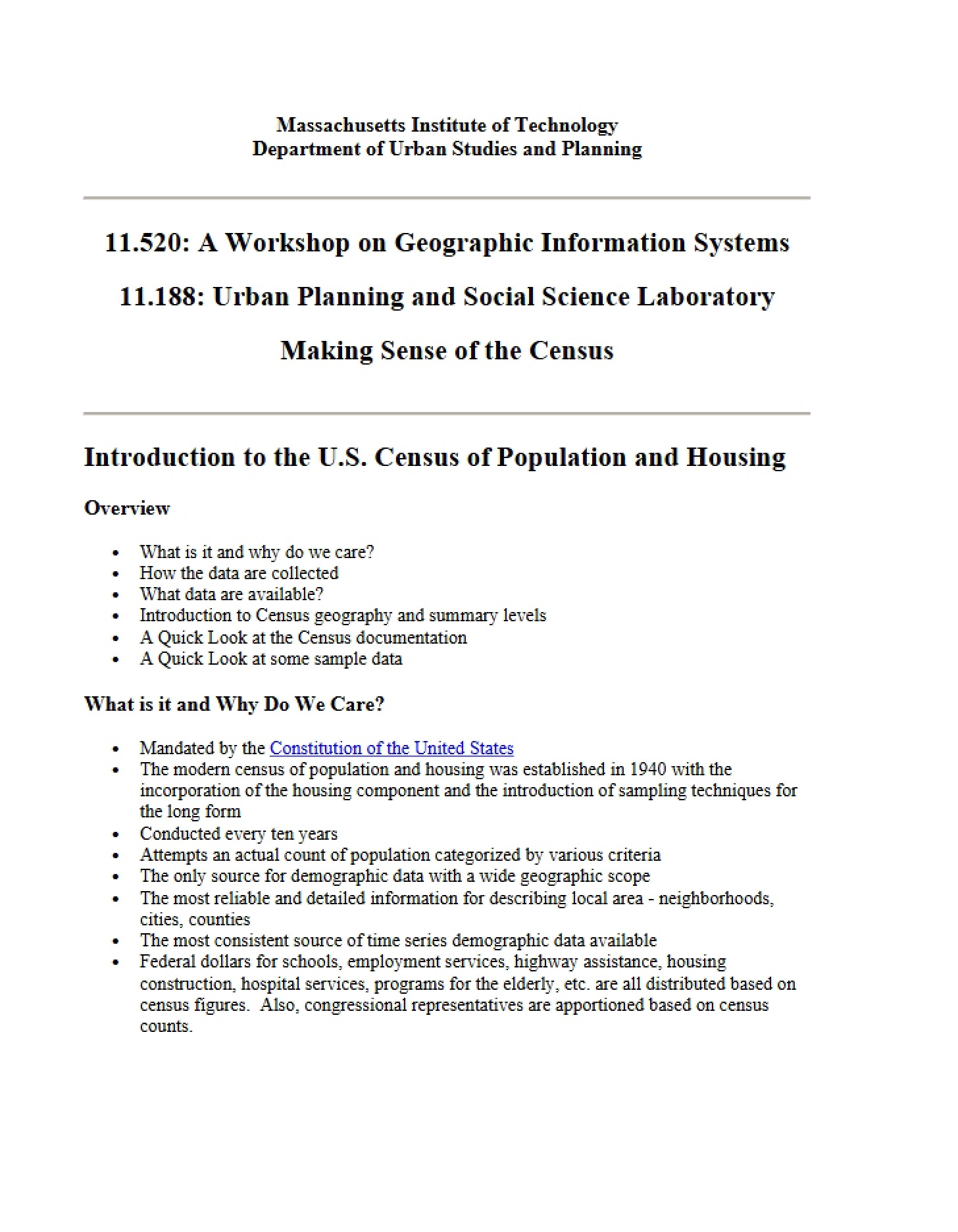 Review Guide - A Workshop on Geographic Information Systems