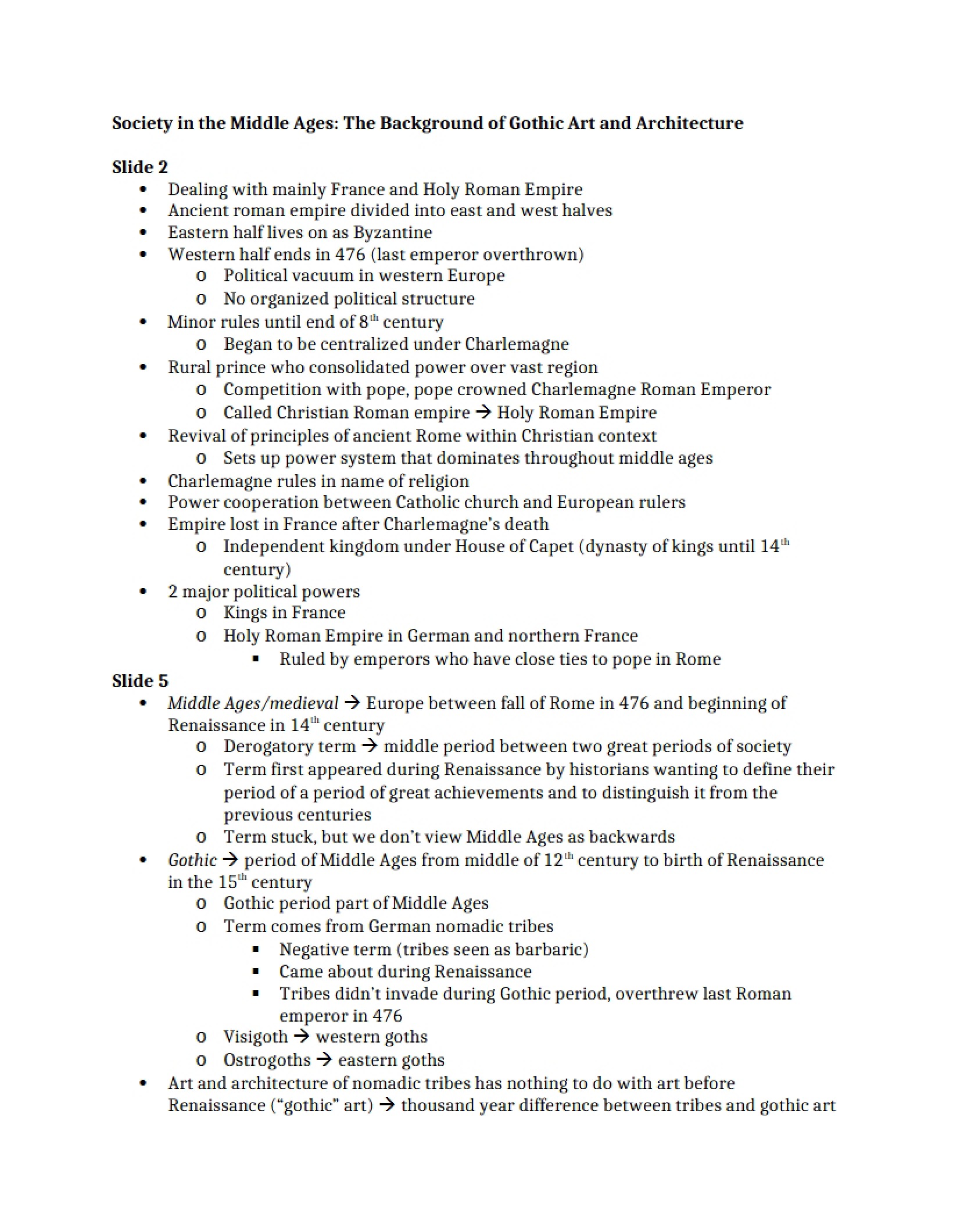 Medieval Society Structure