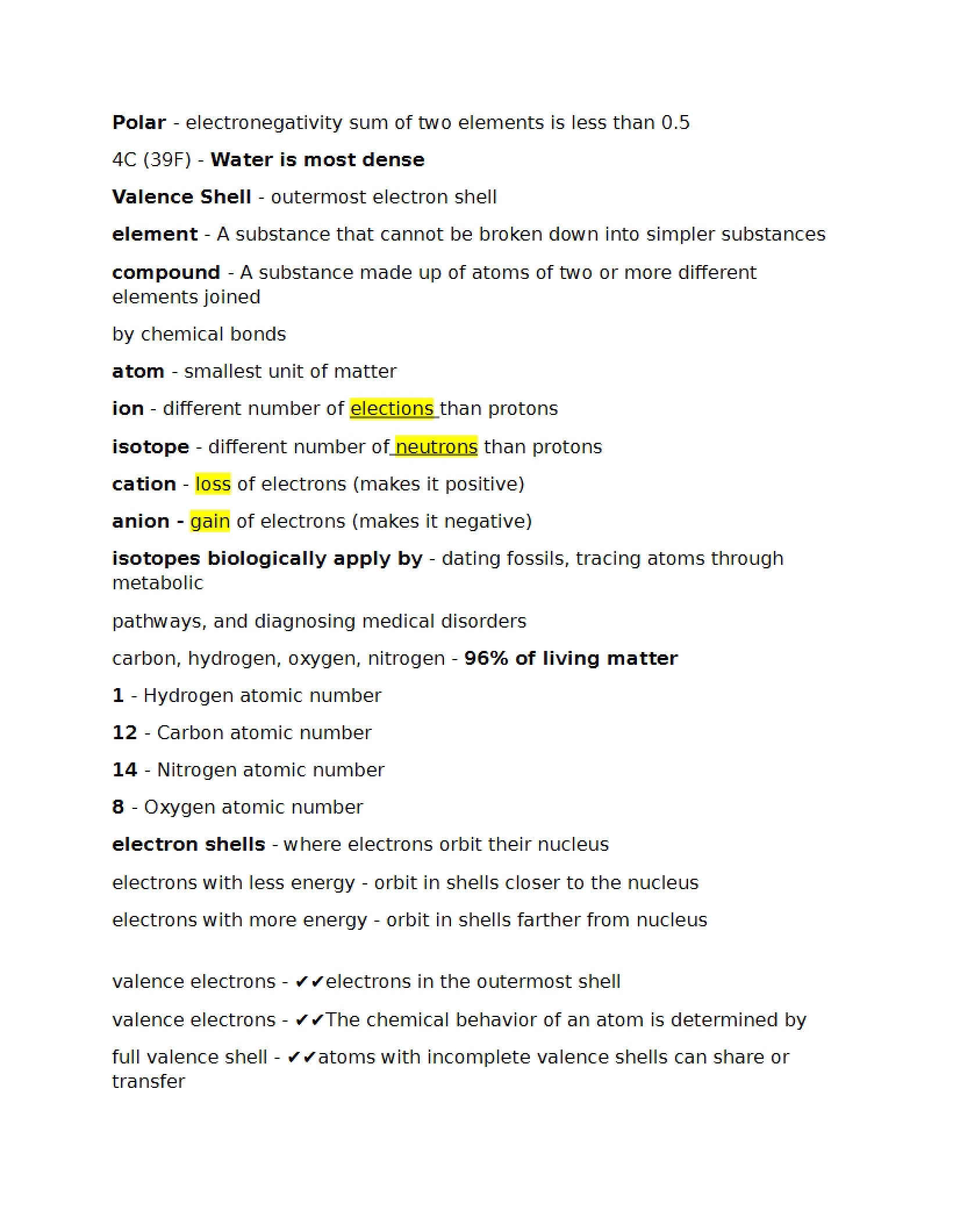 Midterm Exam Study Guide for Lab