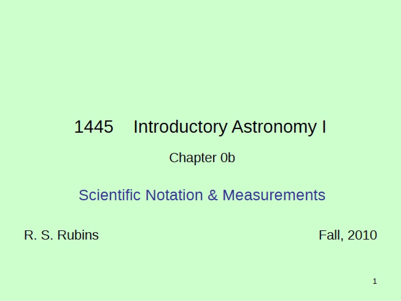 Measurement and Scientific Notation