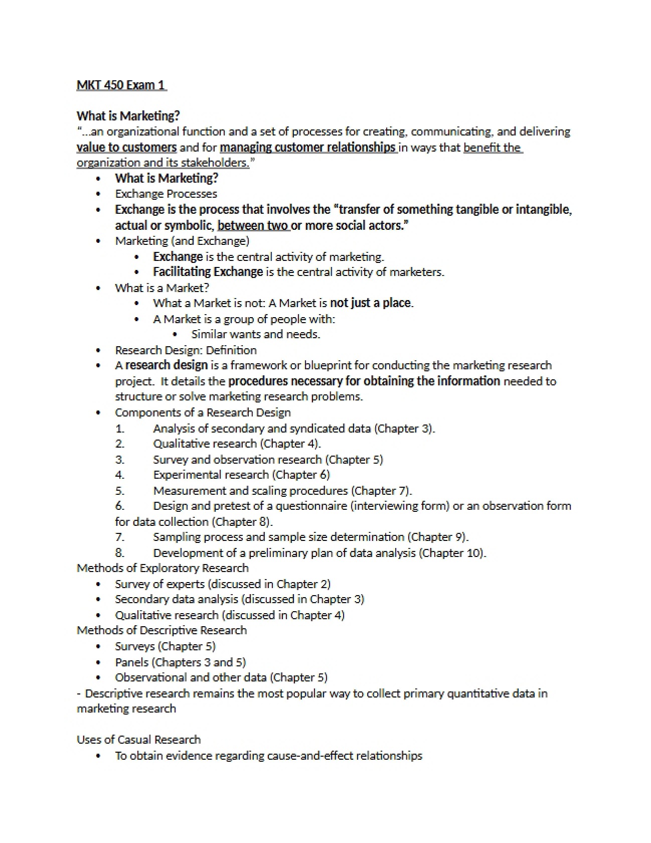 Buyer Behavior: First Exam