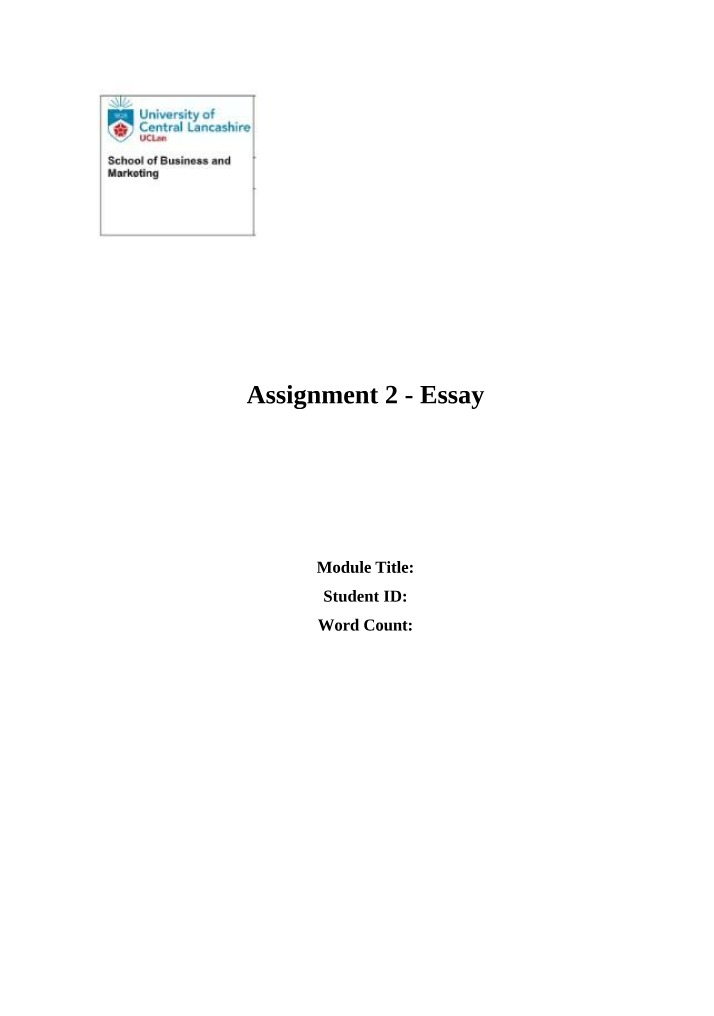 Essay - Assignment 2