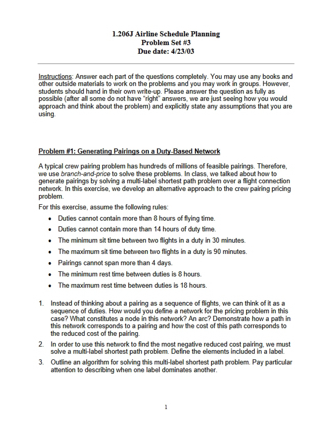 Problem Set 3