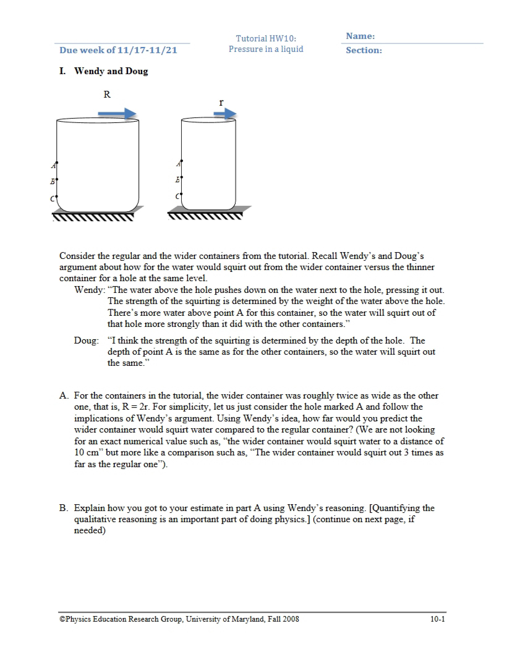 Liquid Pressure