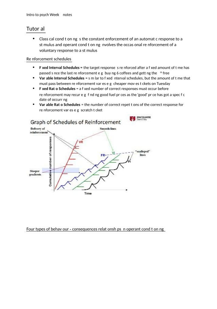 Intro to Psychology Week 5 Notes