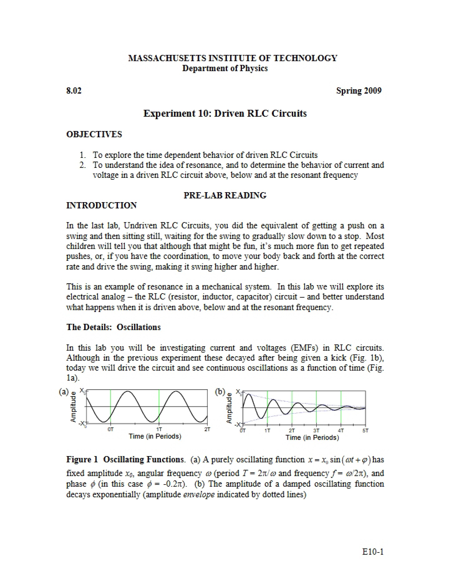 RLC Circuits (Driven)