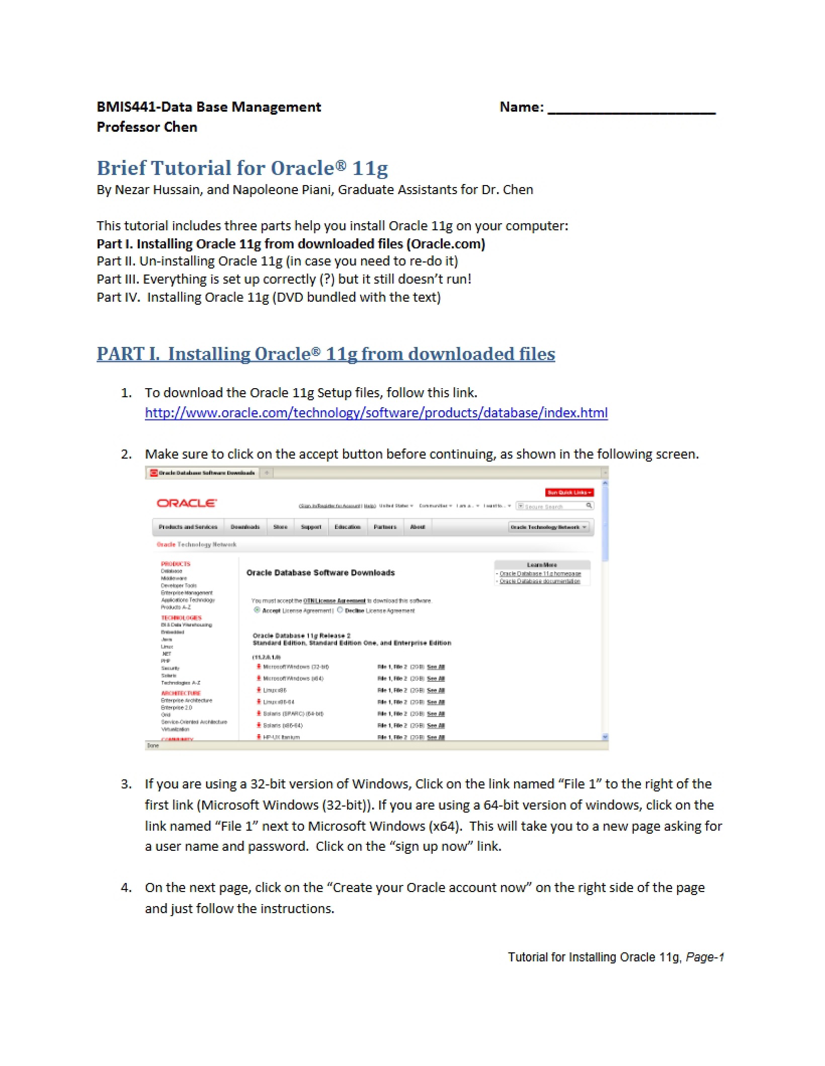 Management of Databases