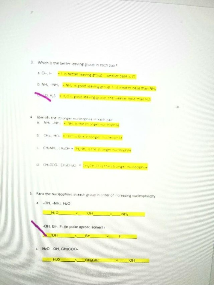 CHM3020 - Comparing Leaving Groups