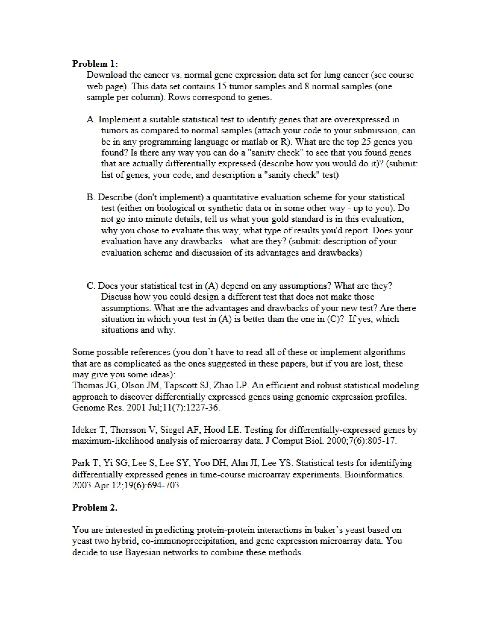 Genomic Data Problem
