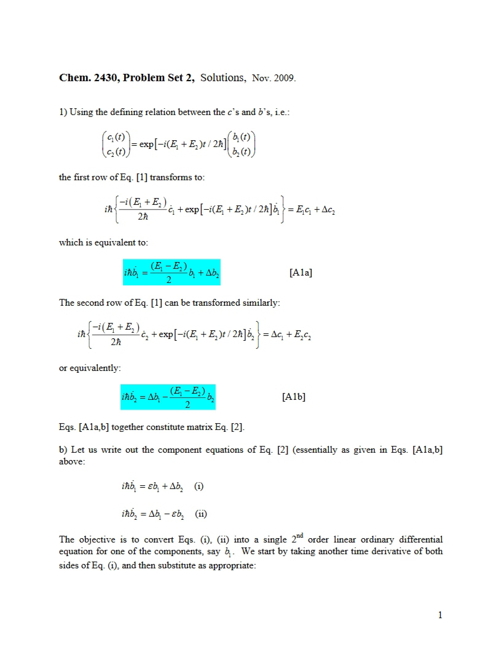 Set of Problems