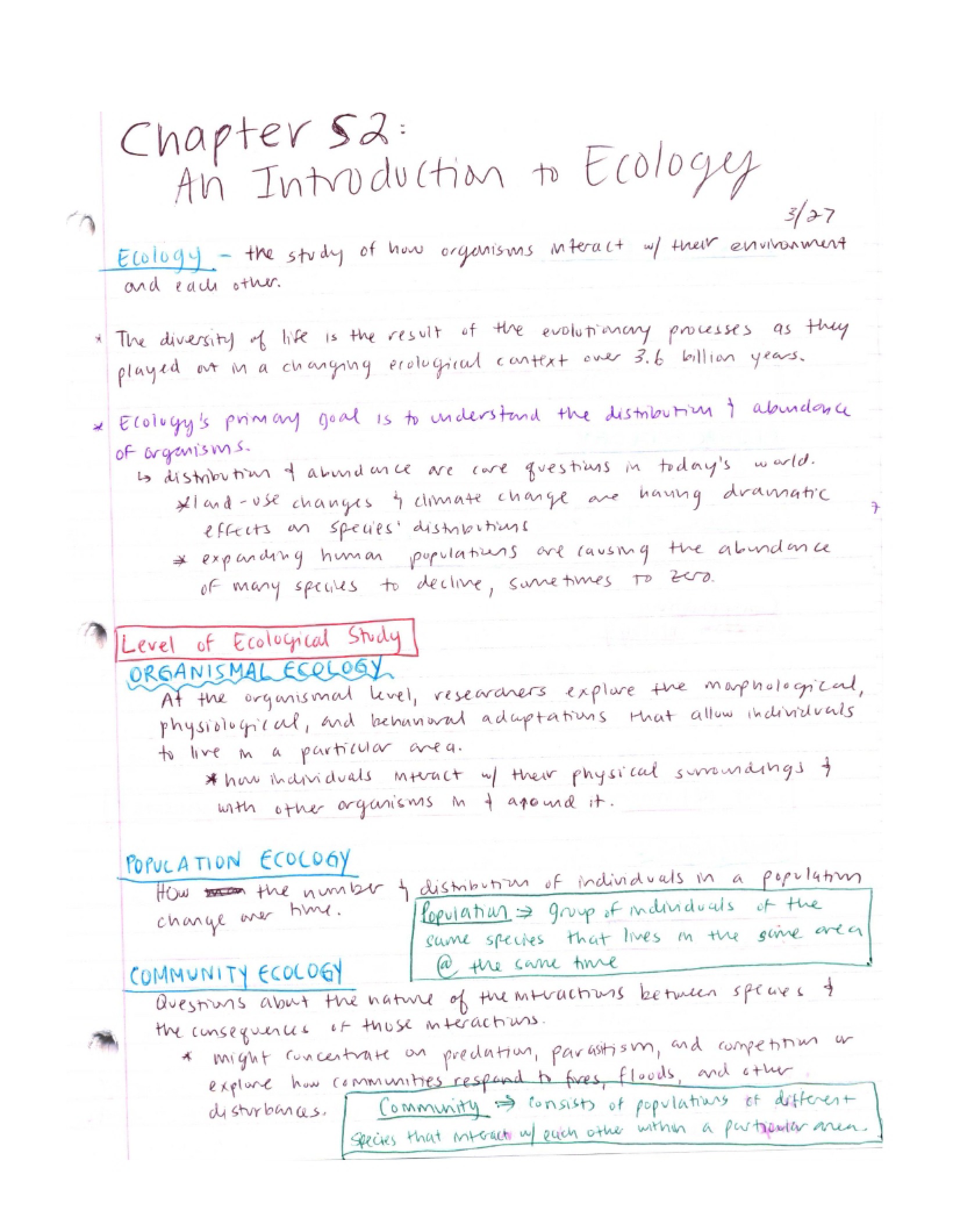Class Notes