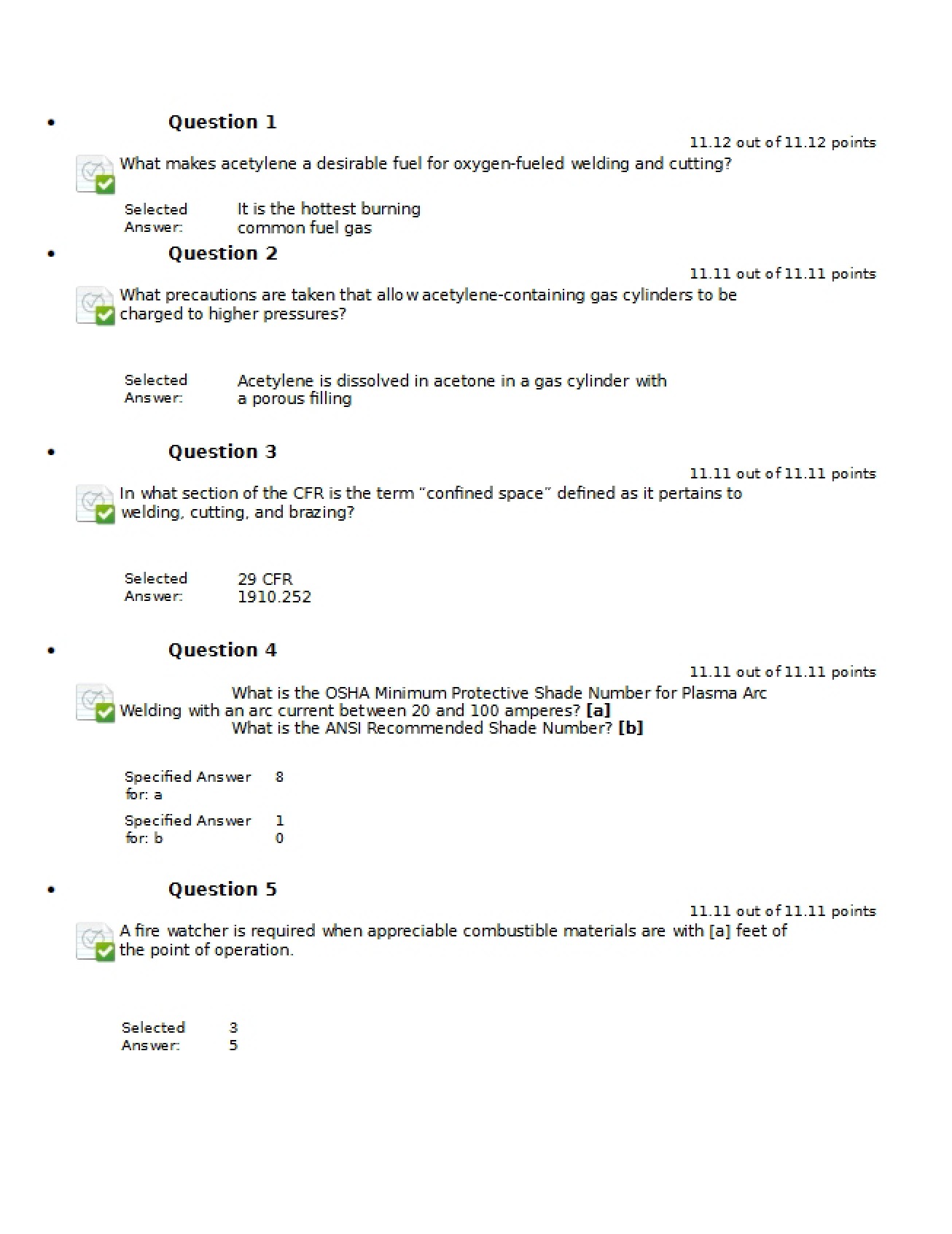 Homework for Sections 21 through 25