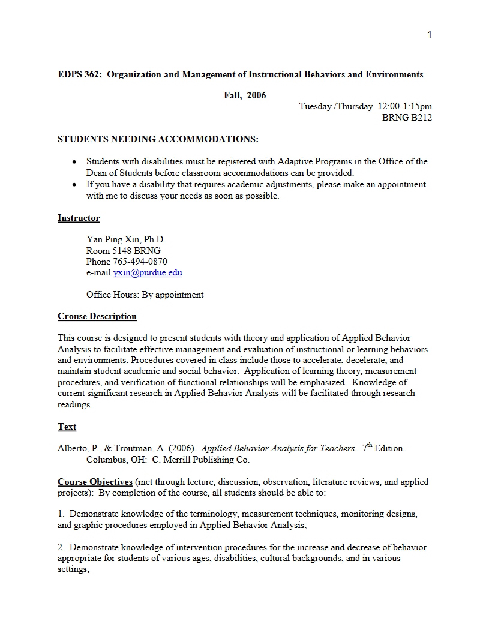 Syllabus