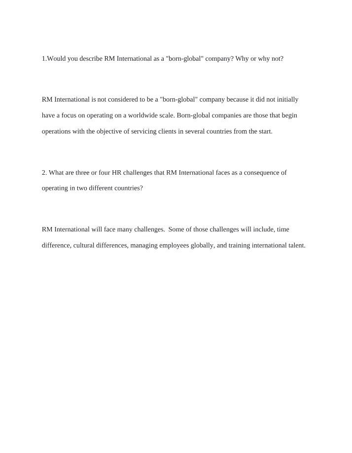 Week 9 HRM Assignment