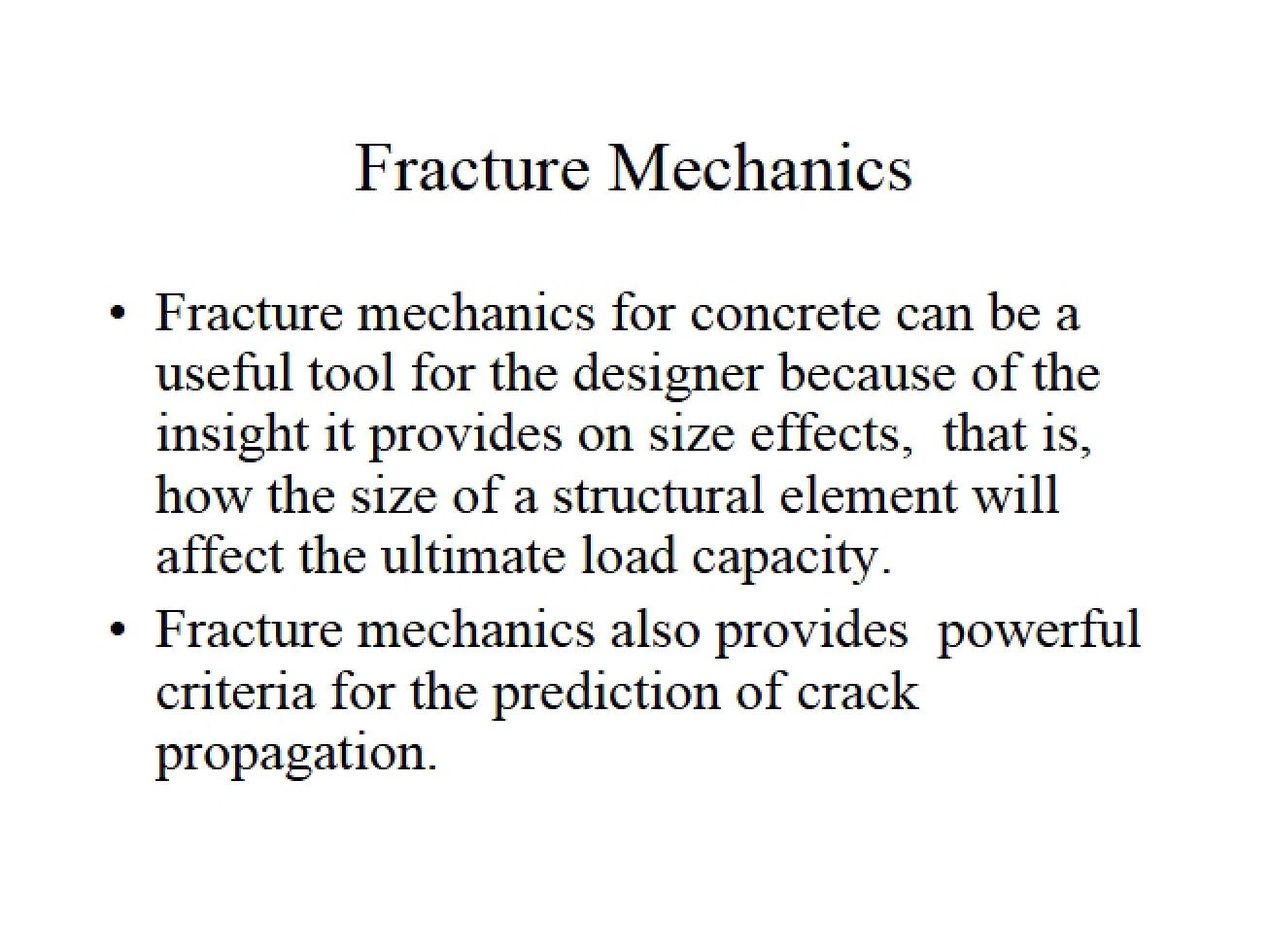 Mechanics of Fracture