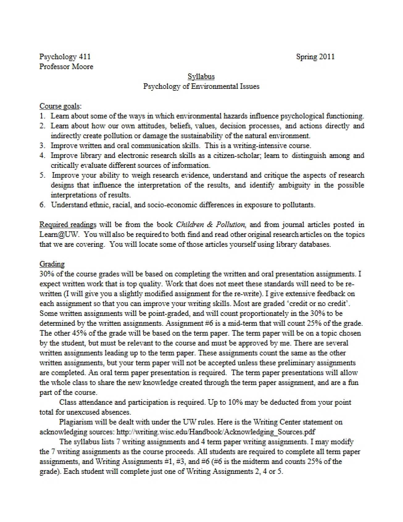 Syllabus for Psych 411
