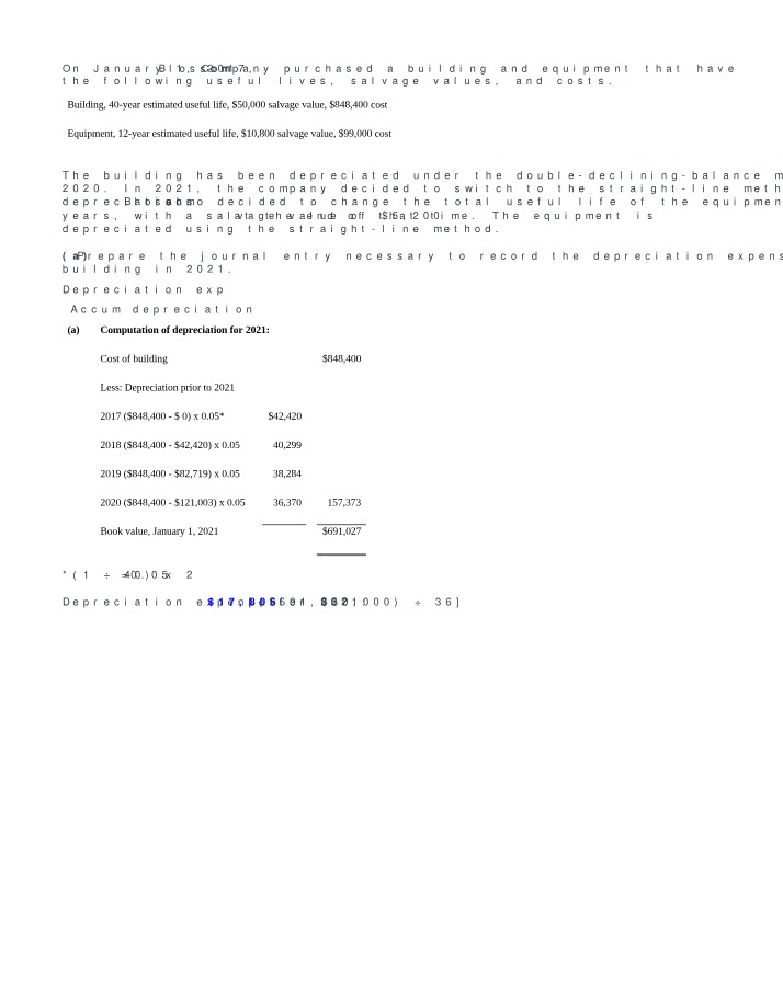 Calculating Building and Equipment Depreciation Methods