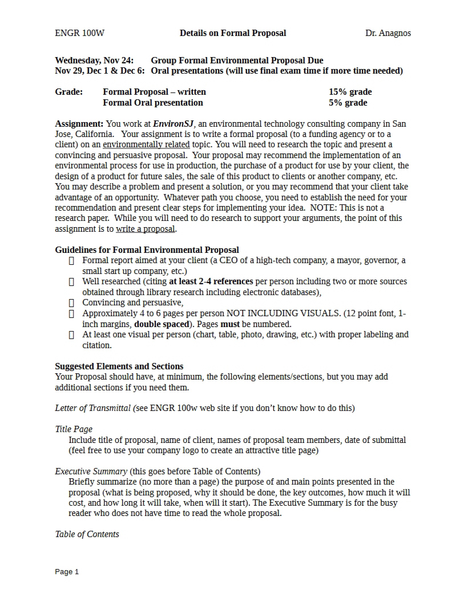 Engineering Reports Assignment