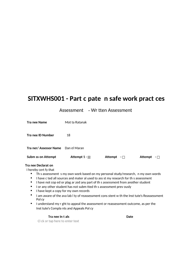 Safe Work Practices for Knife Handling