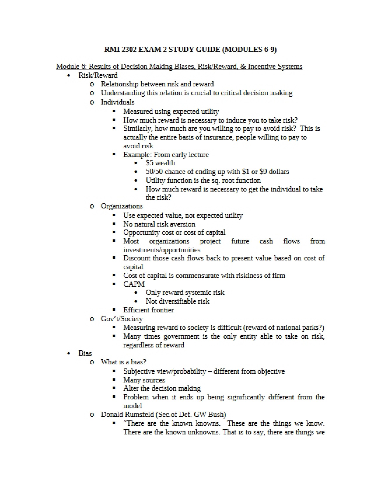 Guide for Exam 2