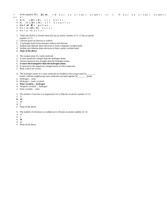 Polar vs Nonpolar Covalent Chemical Bonds
