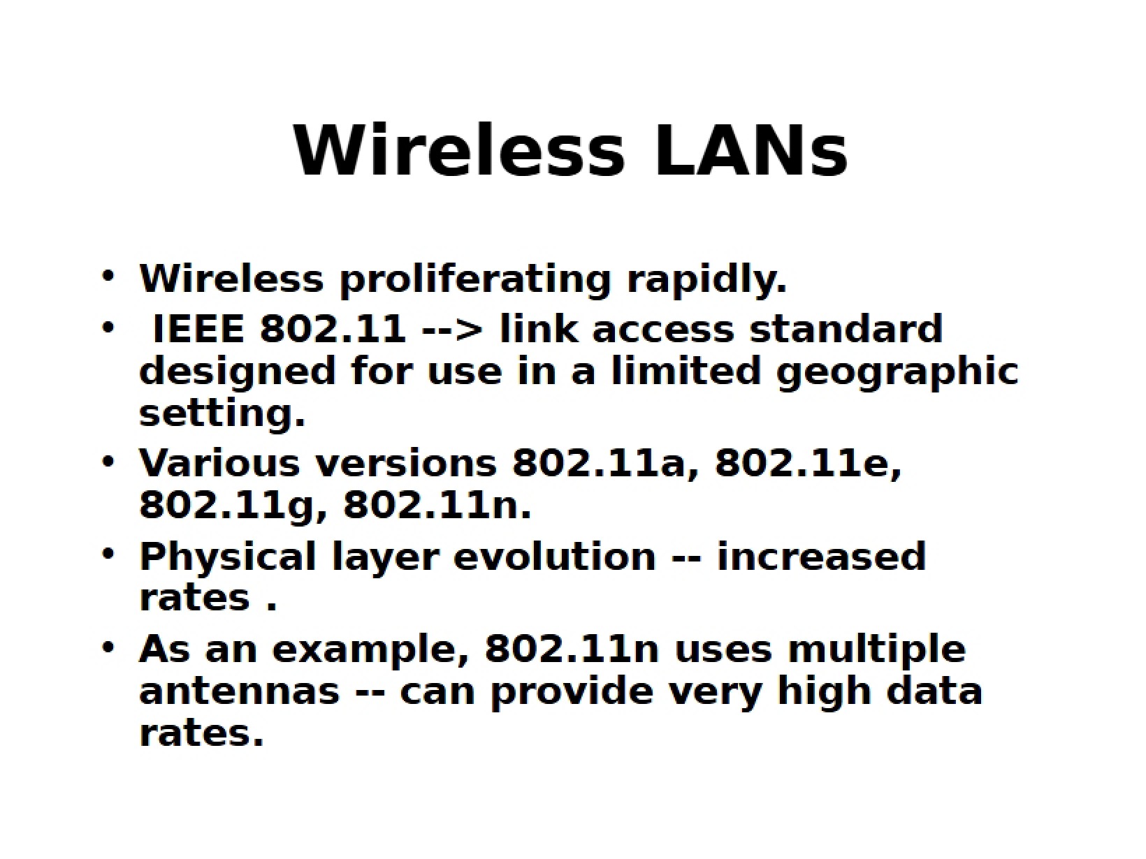 LANs (Wireless)