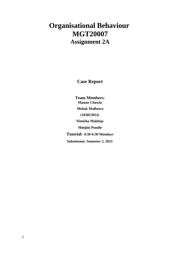 ORG20003 - OB Group Assignment