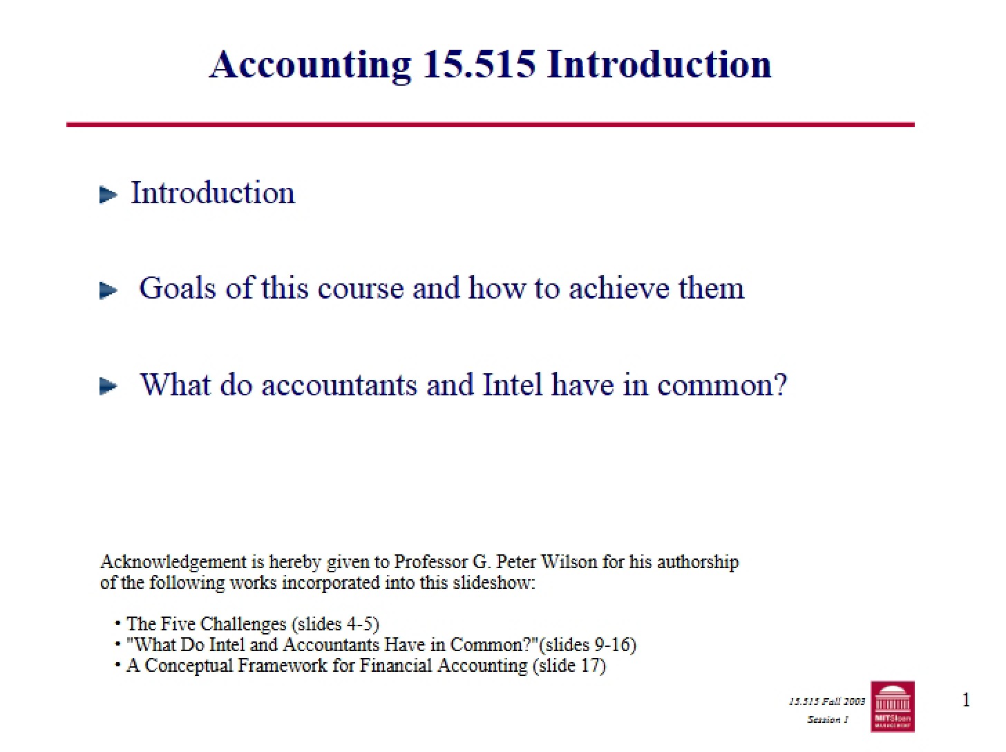 Notes for Class