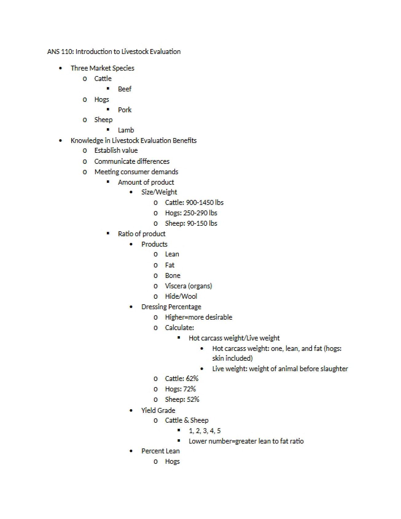 Evaluating Livestock An Introduction