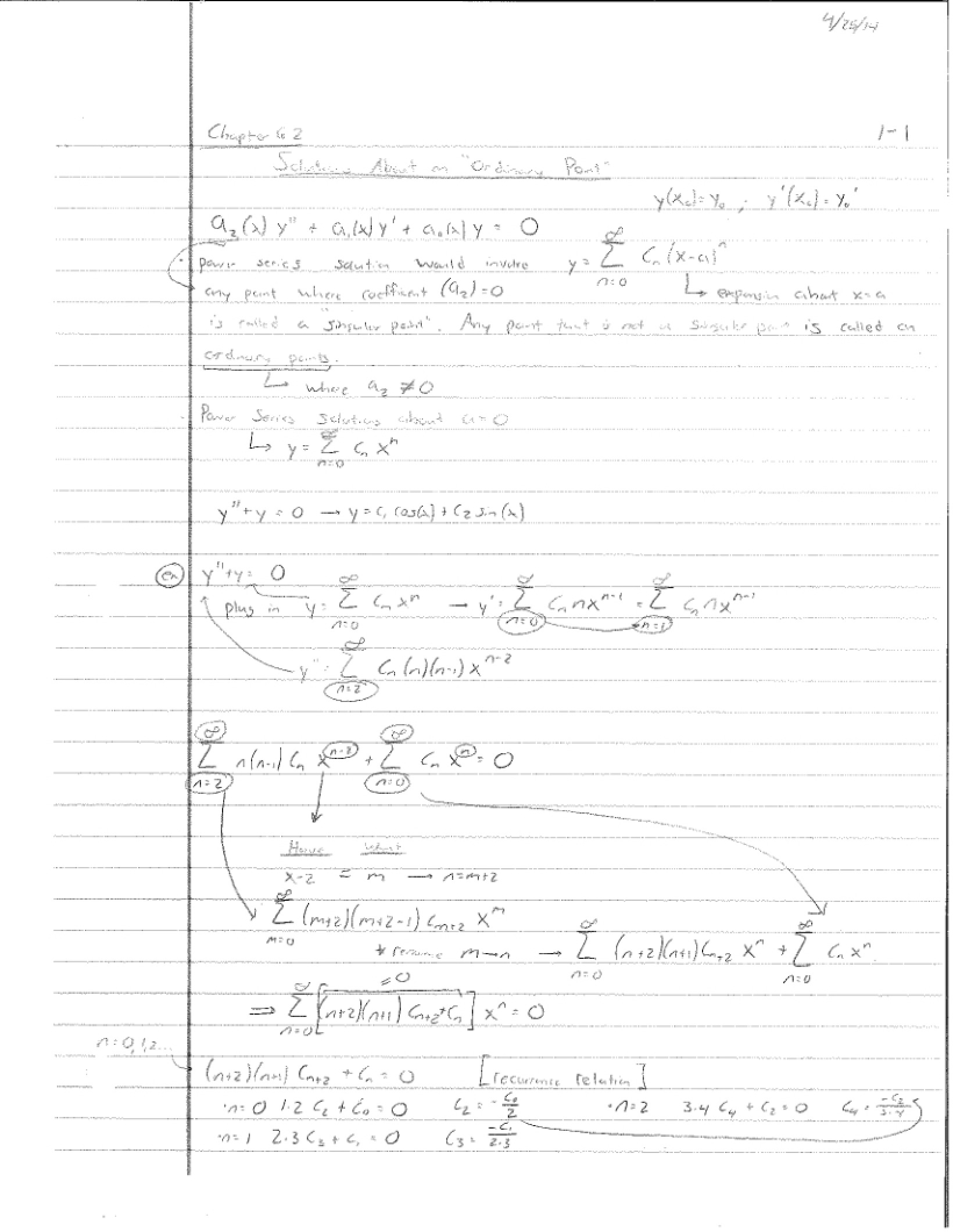 Ordinary Differential Equations Notes 1
