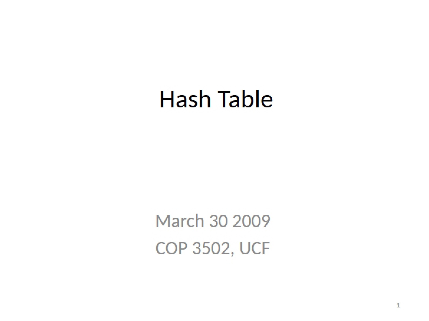 Table Hashing