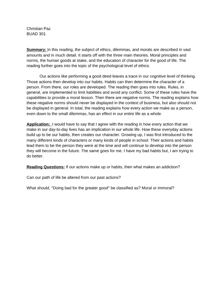 Ethics, Dilemmas, and Morals - Exploring the Impact